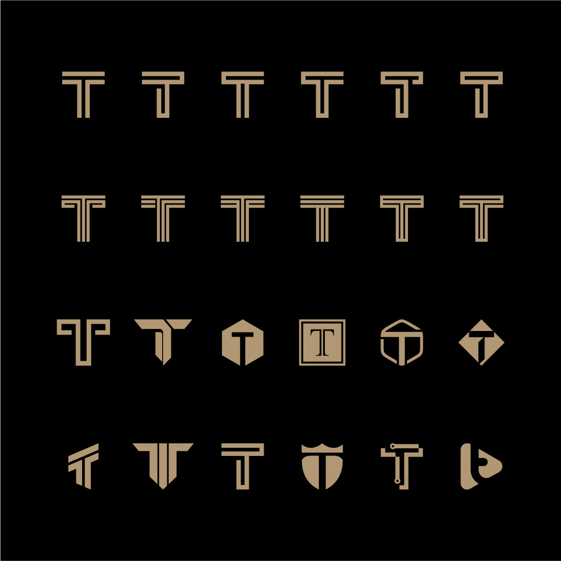 set of letter t logo vector design cover image.