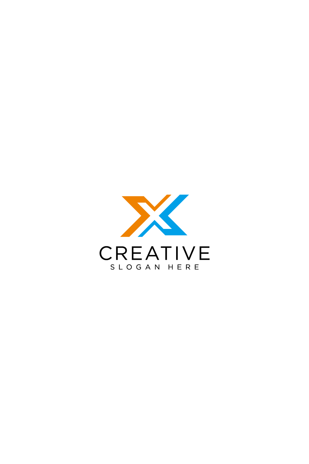 Letter X vector Logo Template Illustration Design pinterest preview image.