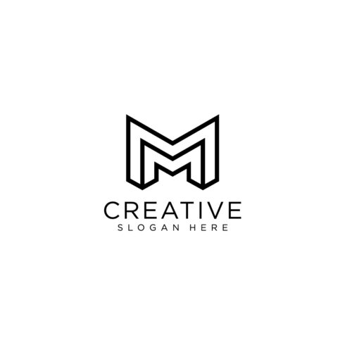initial letter m logo vector design cover image.