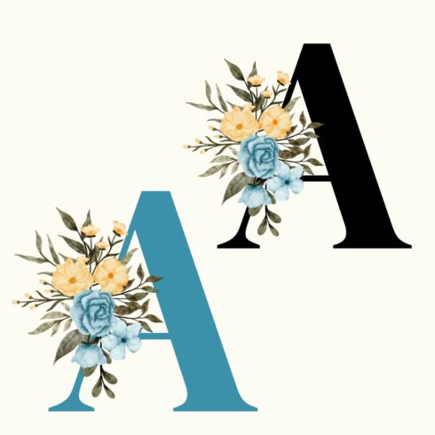 A beautiful and elegant floral letter A cover image.