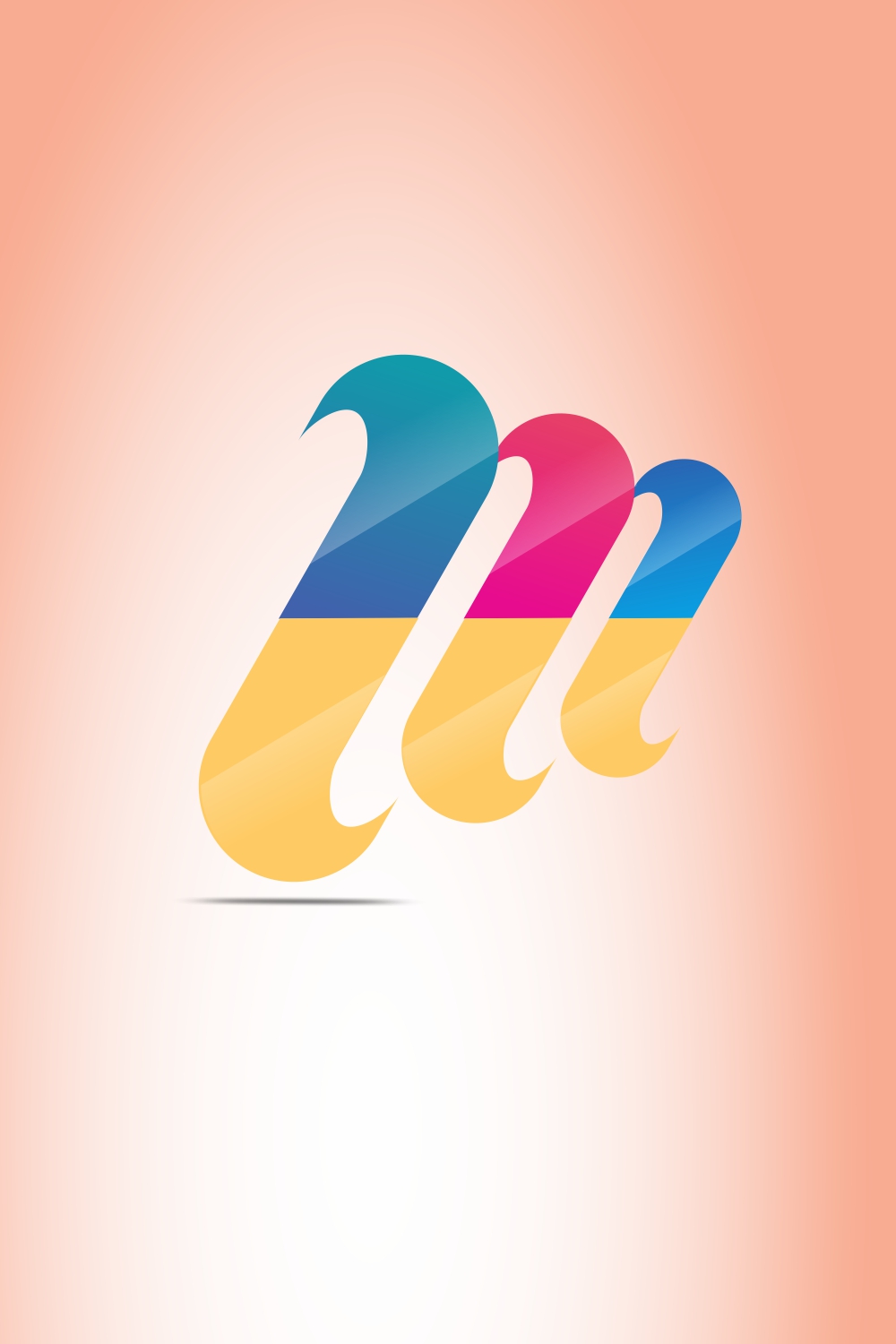 Letter M logo for Vector pinterest preview image.