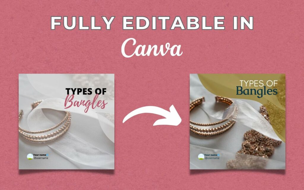 50 Premium Jewelry Canva Templates For Social Media - MasterBundles
