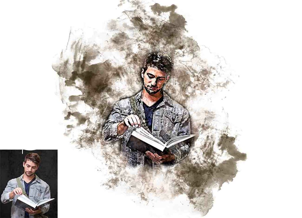 Art Watercolor Painting Photoshop Action - MasterBundles