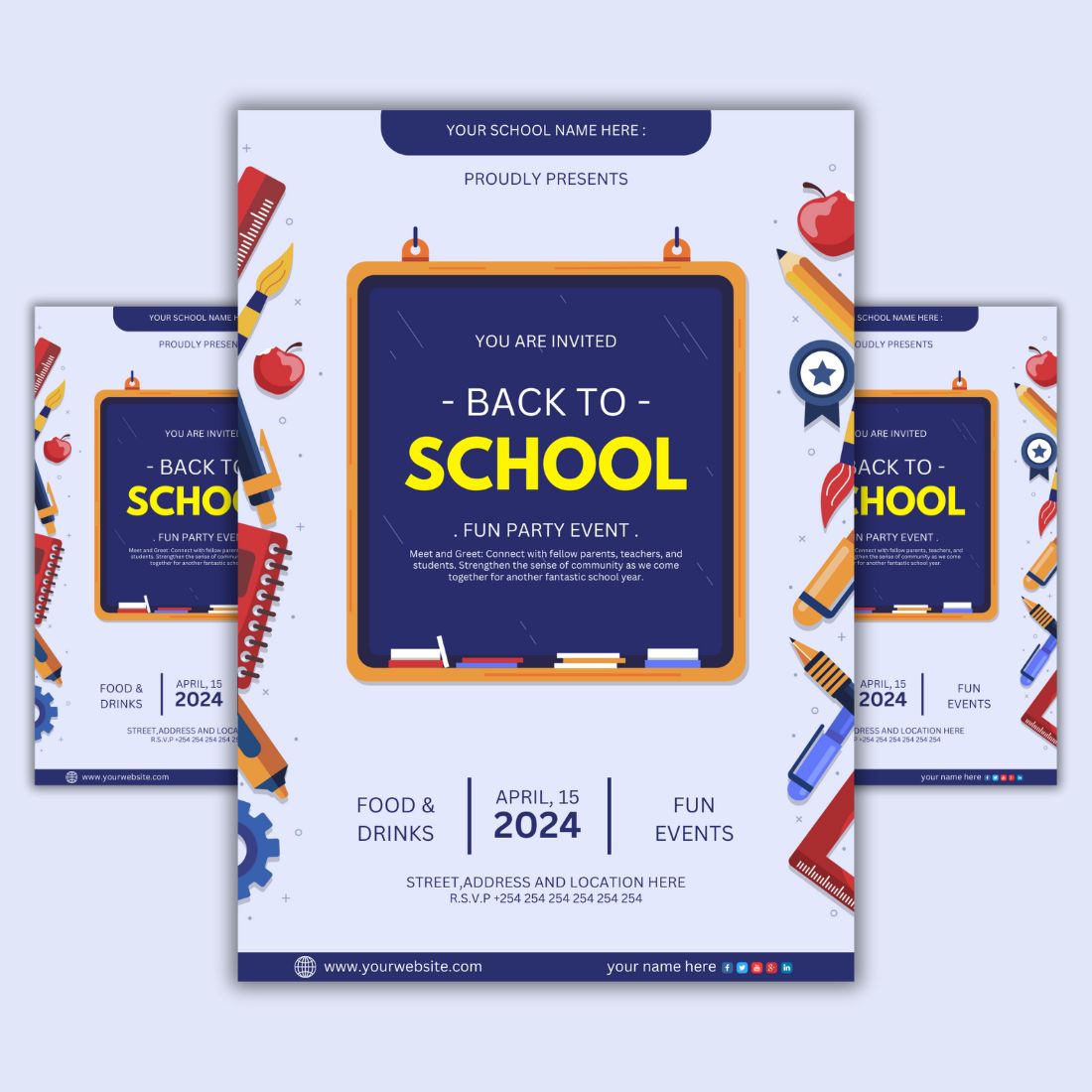 1 Instagram sized Canva Back To School Design Template Bundle – $4 cover image.