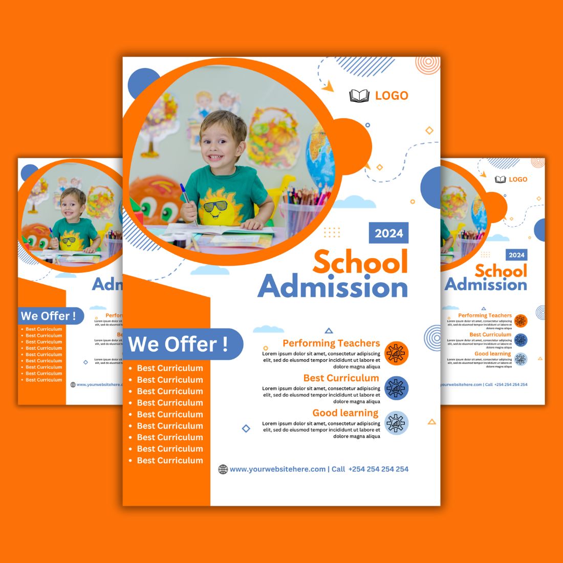 1 A4 Flyer Canva School Admission Design Template Bundle – $4 cover image.