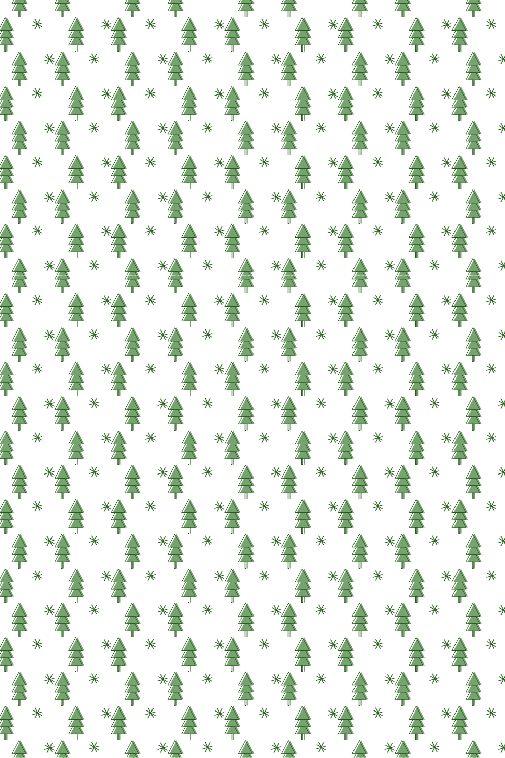 Seamless pattern of green trees pinterest preview image.