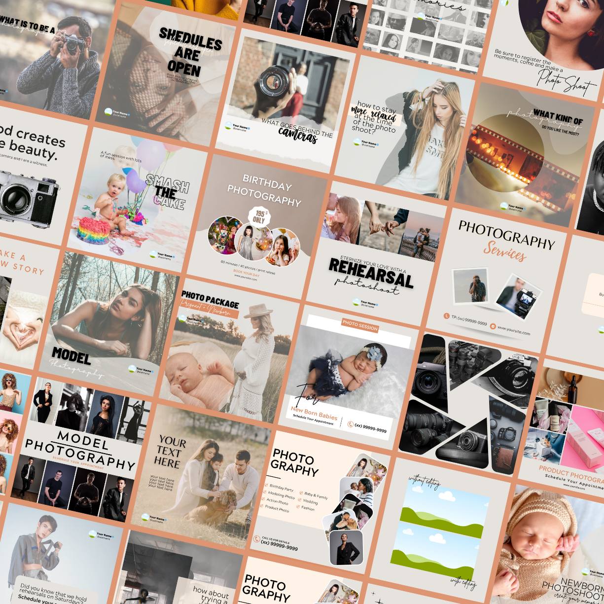 36 Photography Studio Canva Templates For Social Media preview image.
