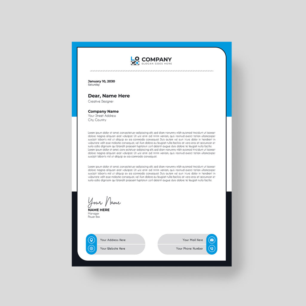 Professional letter head template. - MasterBundles
