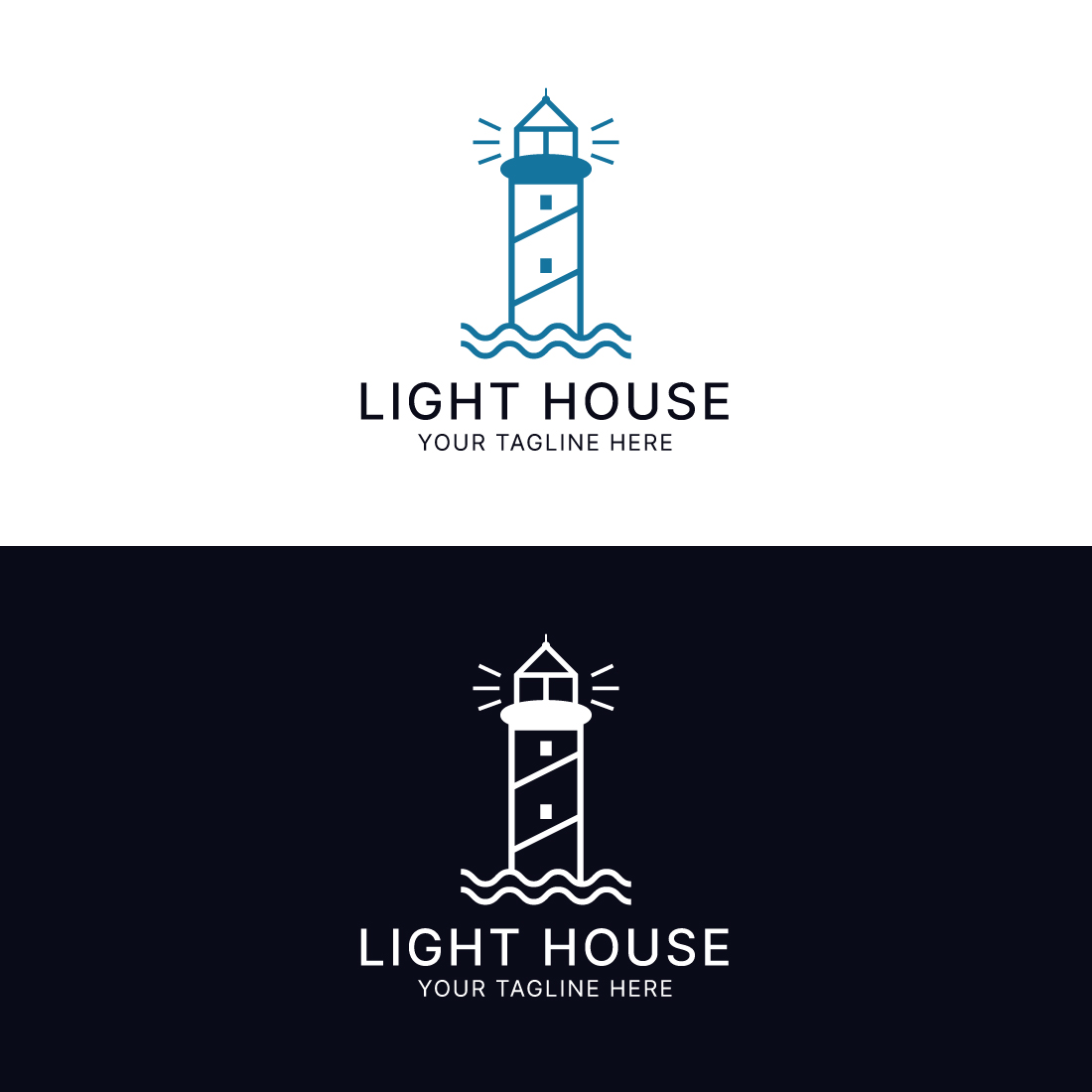 Lighthouse Real State Logo Design for Business Vector preview image.