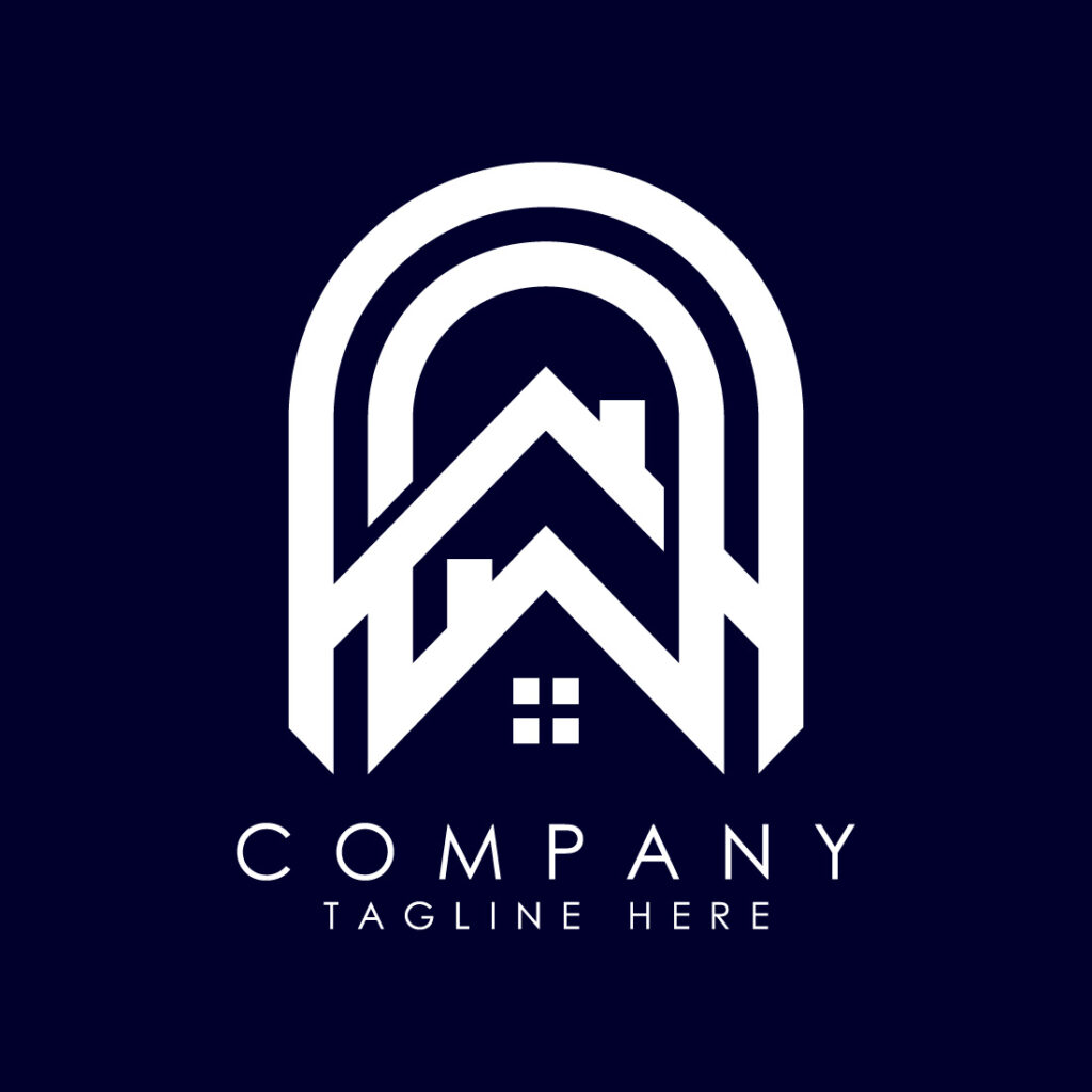 Letter A and home combination logo design vector template - MasterBundles