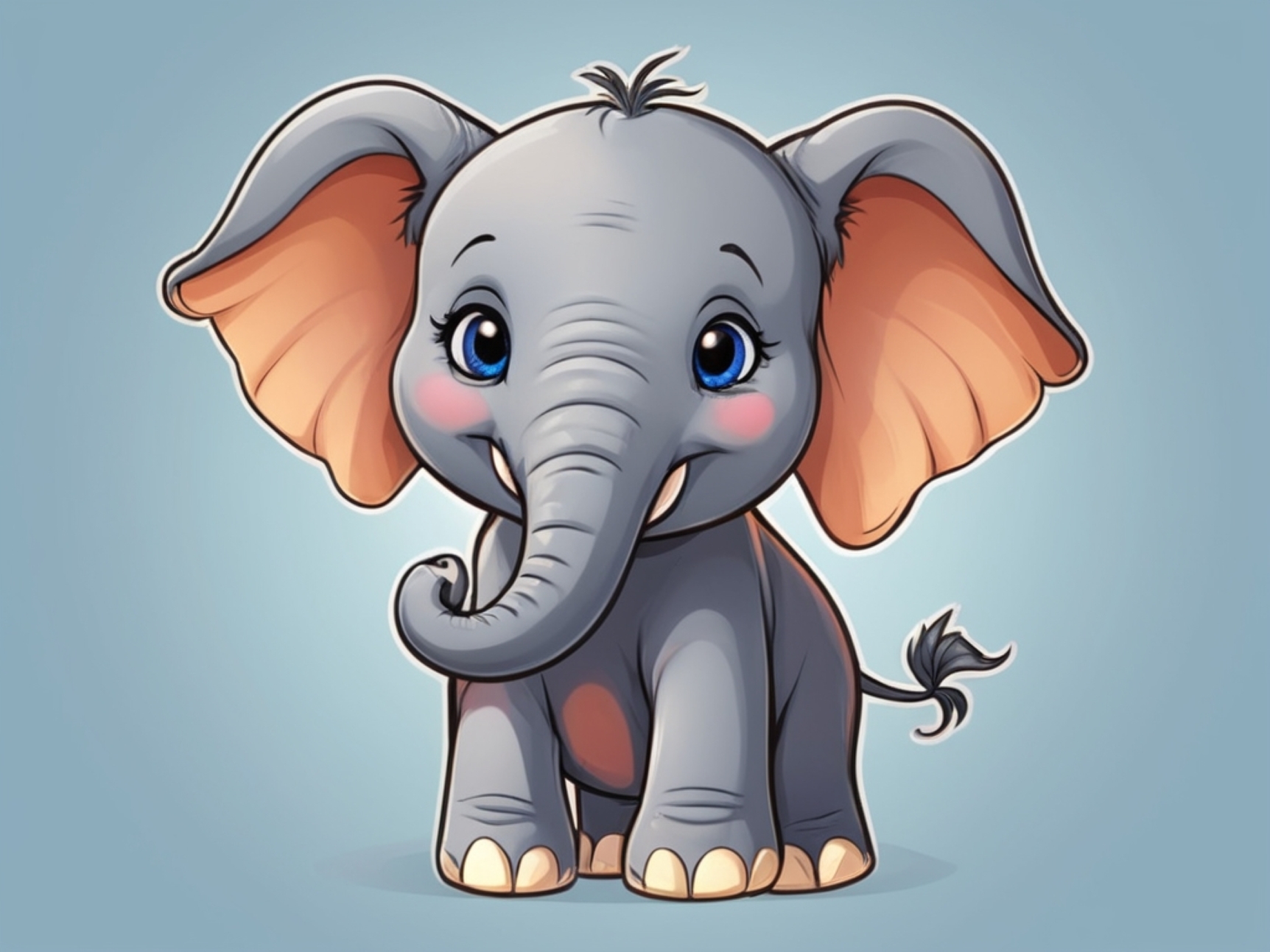 albedobase xl stickers style cartoon a cute elephant high qual 0 78