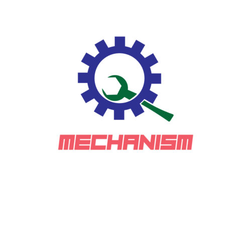 This is an mechanical brand logo, fully editable file for your company cover image.