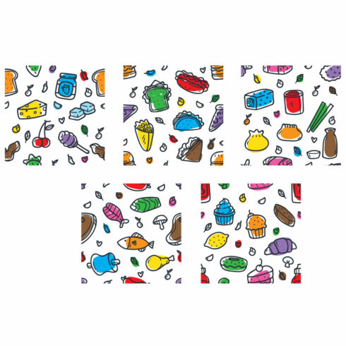 Food and Beverages Doodle Pattern cover image.