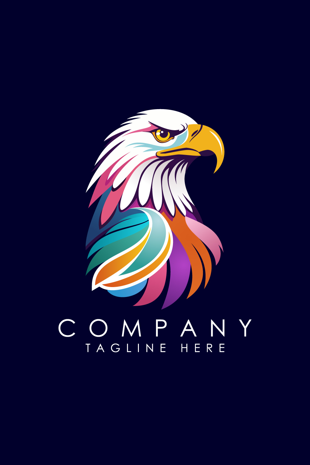 Eagle head logo vector illustration Mascot head of an Eagle pinterest preview image.