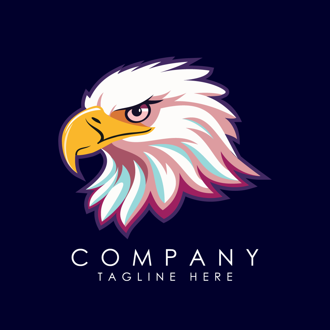 Eagle head logo vector illustration Mascot head of an Eagle cover image.