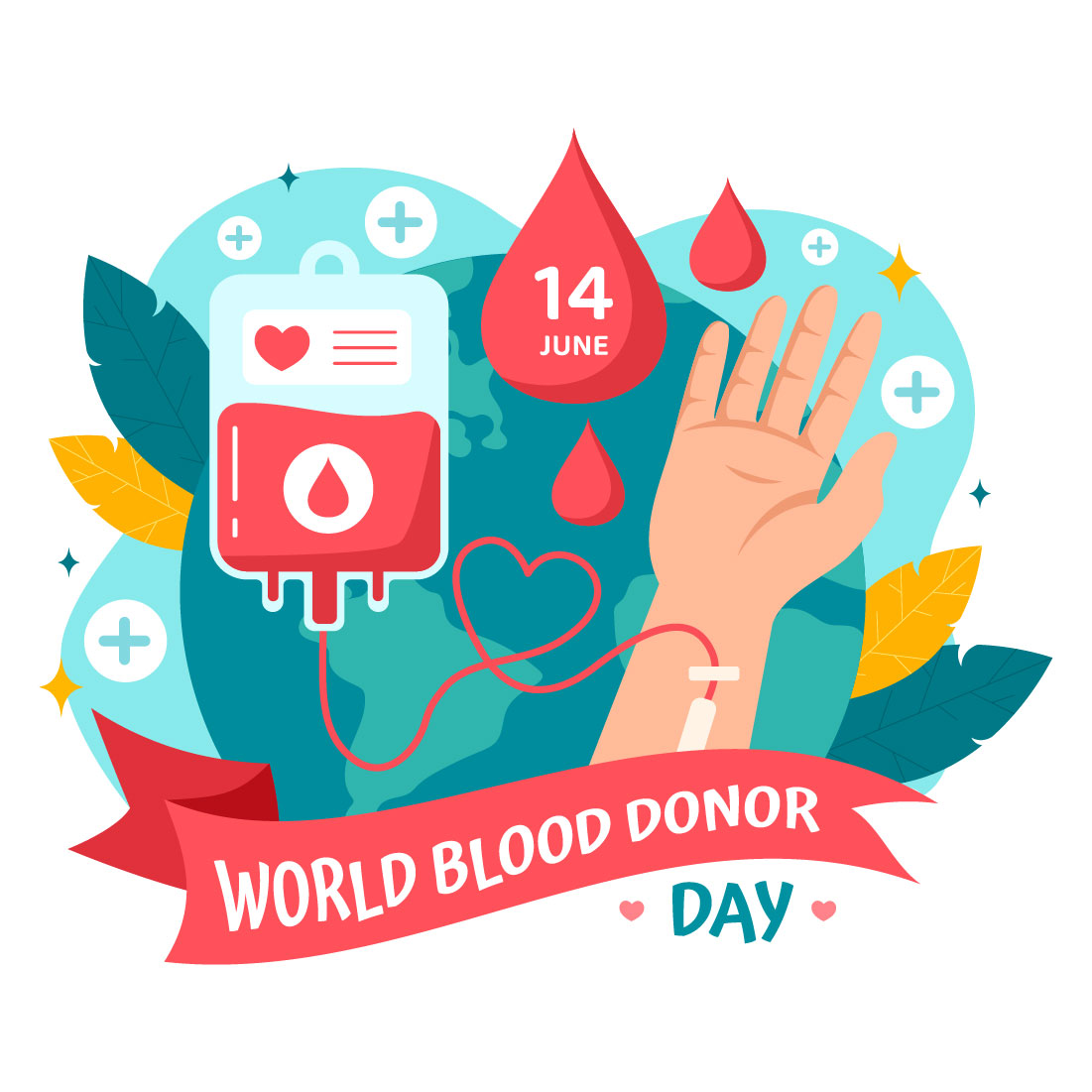 12 World Blood Donor Day Illustration preview image.
