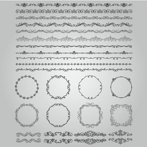Hand Sketched Vintage Decorative Design Elements cover image.