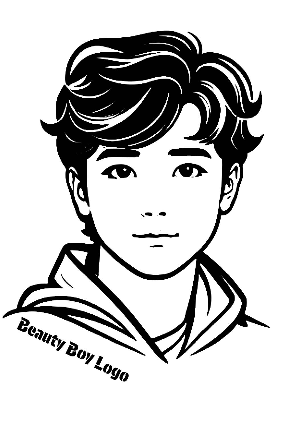 line art illustration  beauty boy line artwork vector  line art vector pinterest preview image.