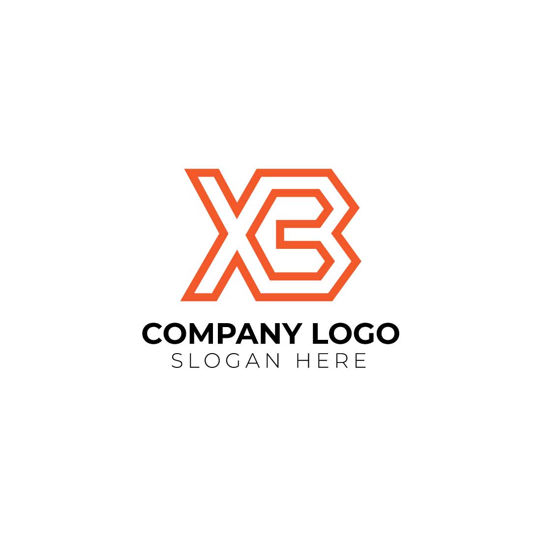 Creative Letters XB Logo Design preview image.