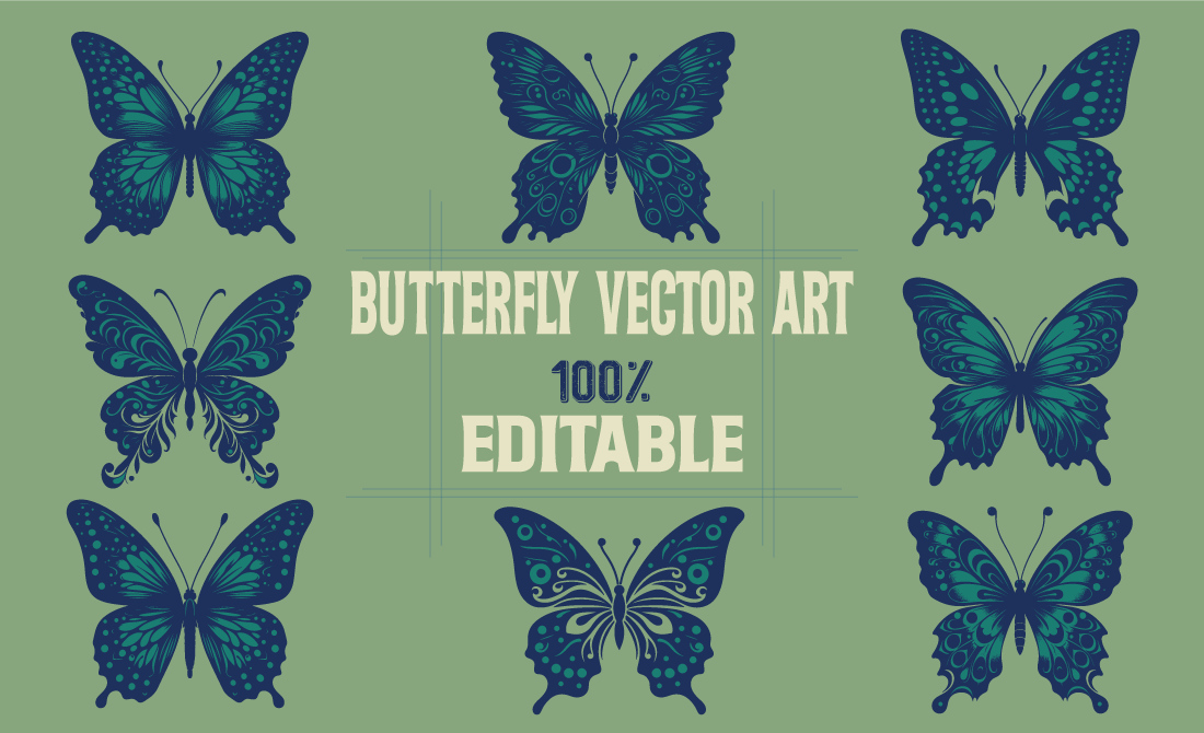 butterfly silhouette vector art media image 222