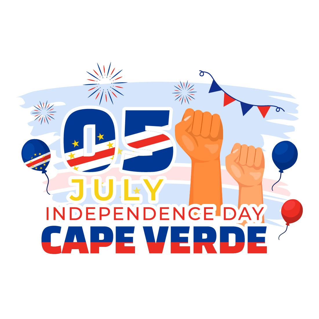 12 Cape Verde Independence Day Illustration preview image.