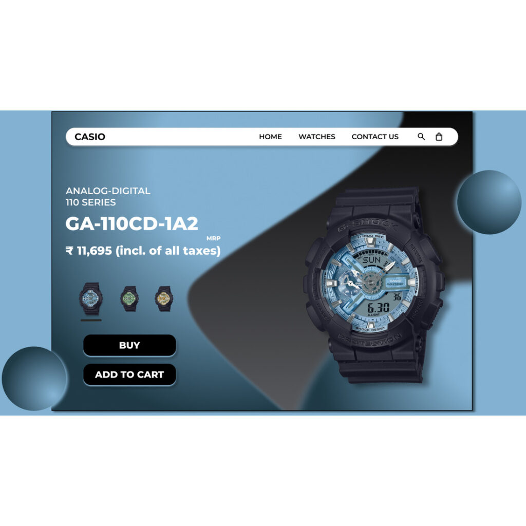 Watch Landing Page Design UI Sample - MasterBundles