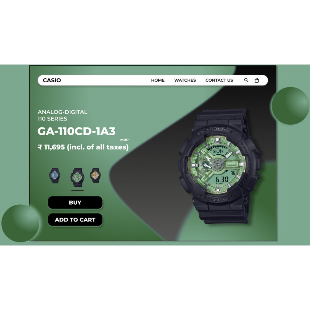 Watch Landing Page Design UI Sample - MasterBundles