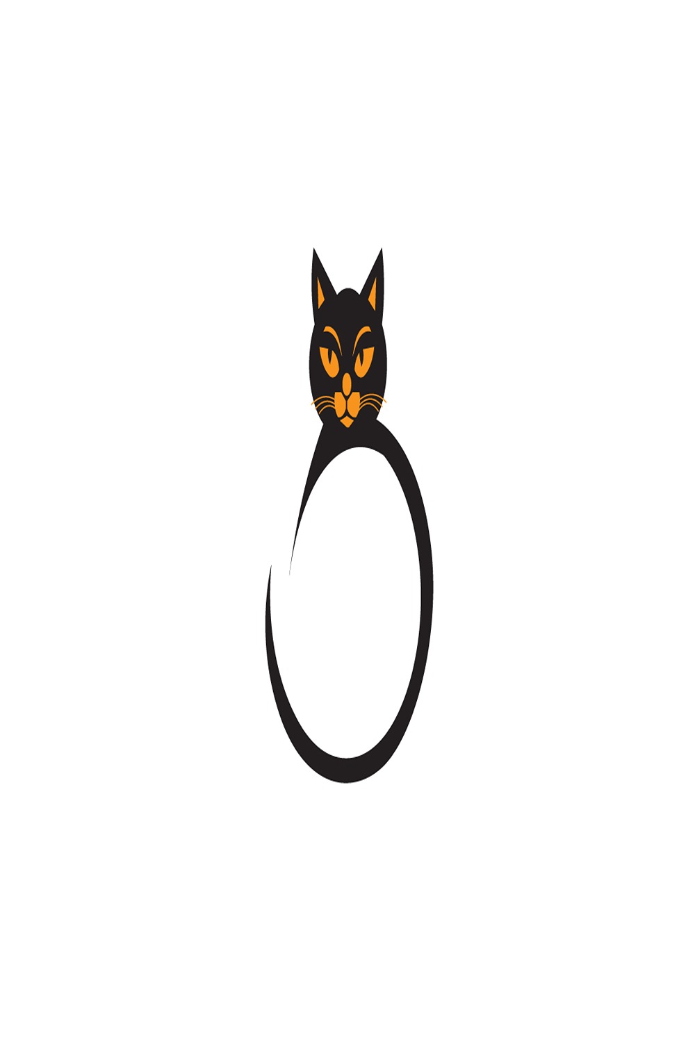 Cat - Logo Design Template pinterest preview image.