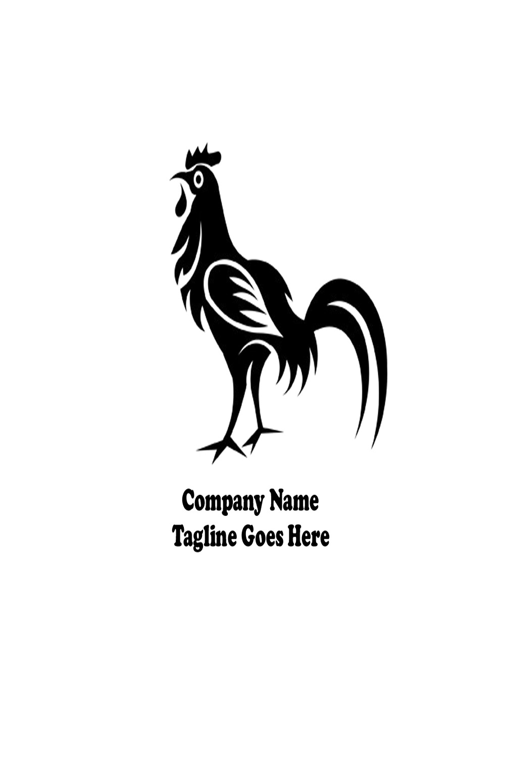 Chicken - Logo Design Template pinterest preview image.
