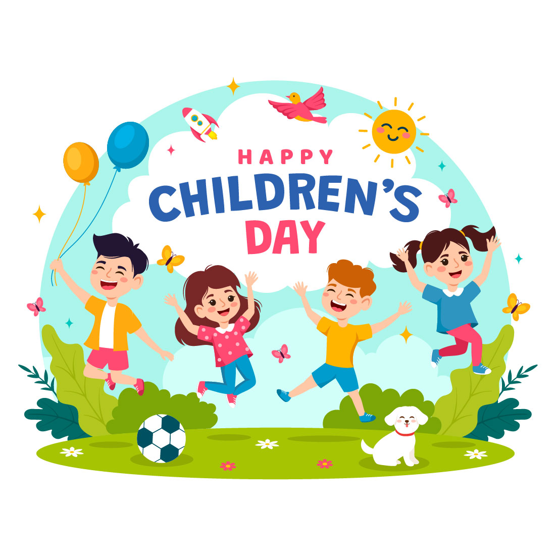 12 Happy Children Day Illustration cover image.