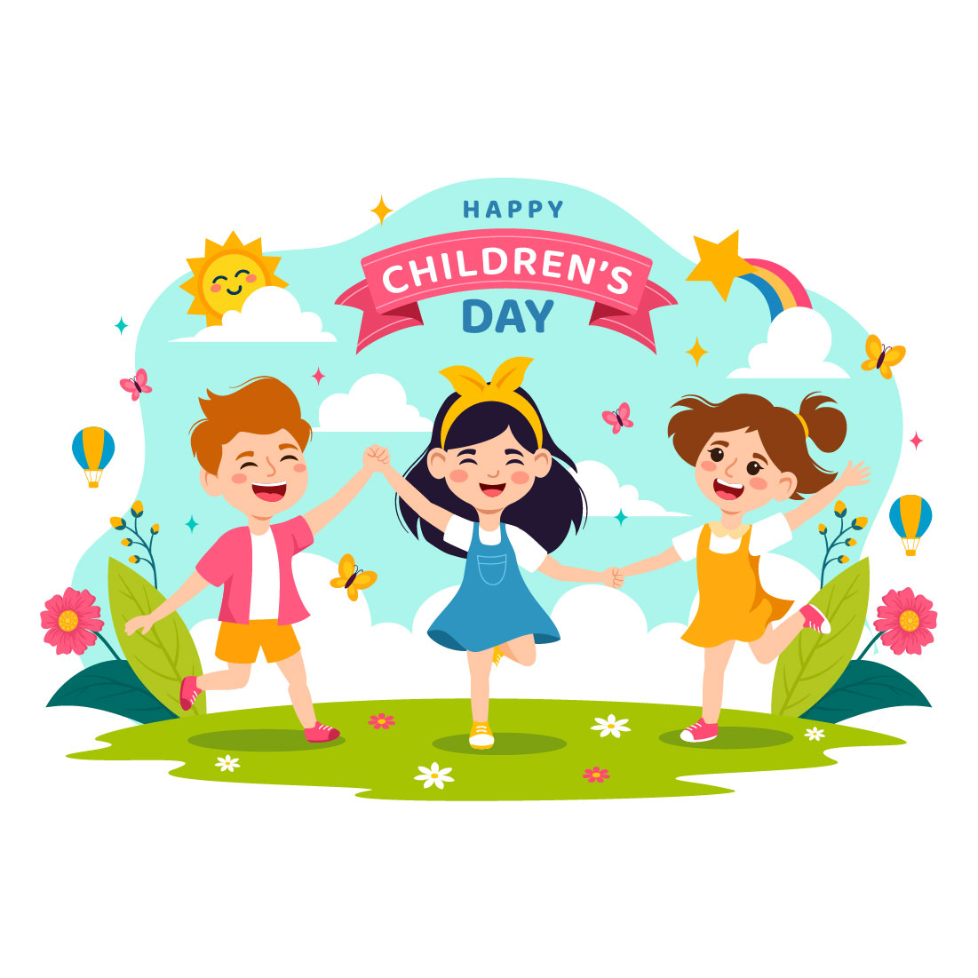 12 Happy Children Day Illustration preview image.
