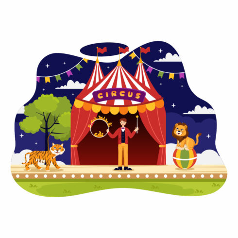 12 Circus Show Illustration cover image.