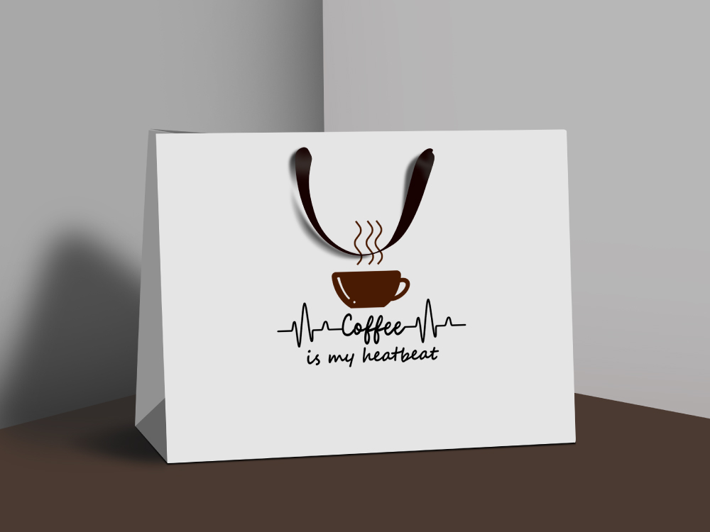 coffee is my heartbeat bag design 477