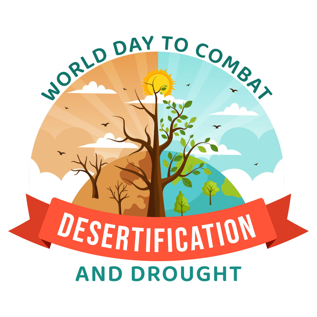 12 Day to Combat Desertification and Drought Illustration cover image.