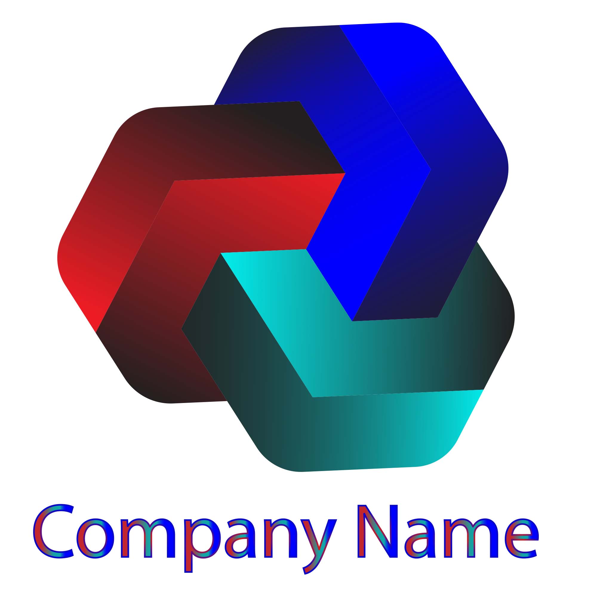 company logo design in illustrator preview image.