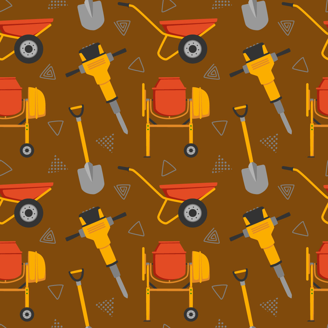 Construction Seamless Pattern preview image.