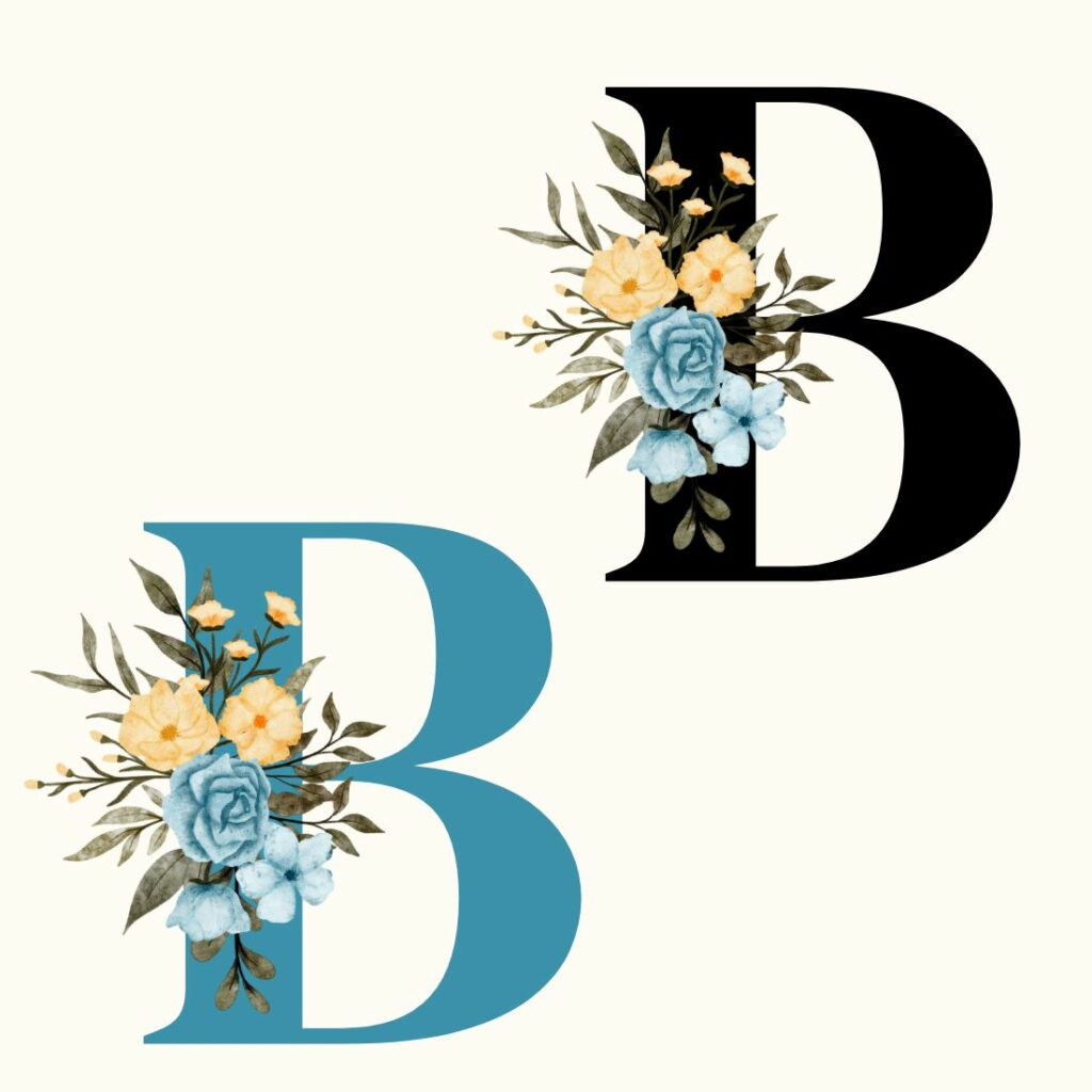 Beautiful Letter B - MasterBundles