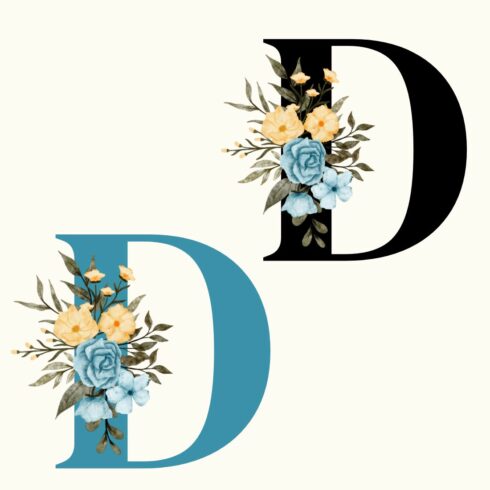 A Beautiful And Elegant Floral Letter D cover image.