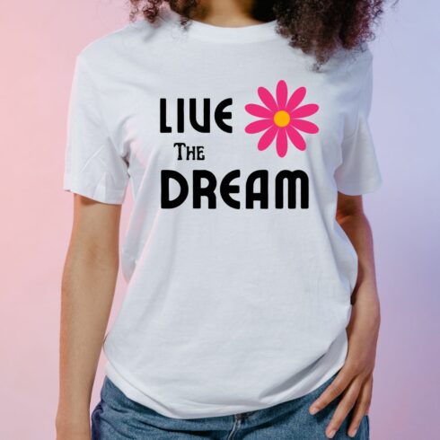 Motivational design "Live the dream" cover image.