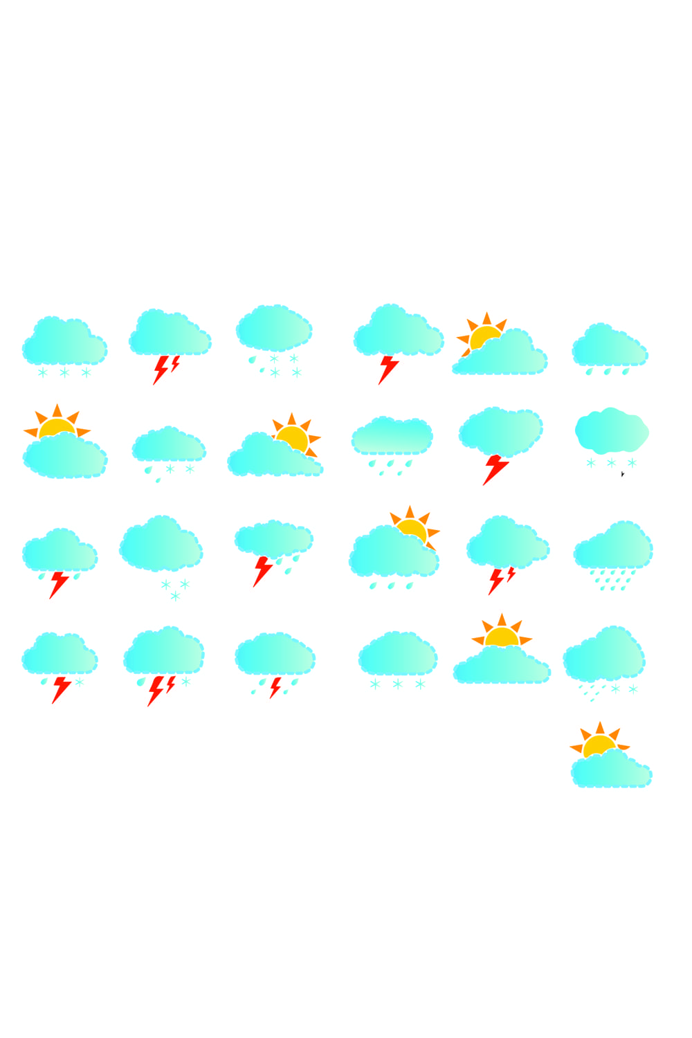 vector weather set collection pinterest preview image.