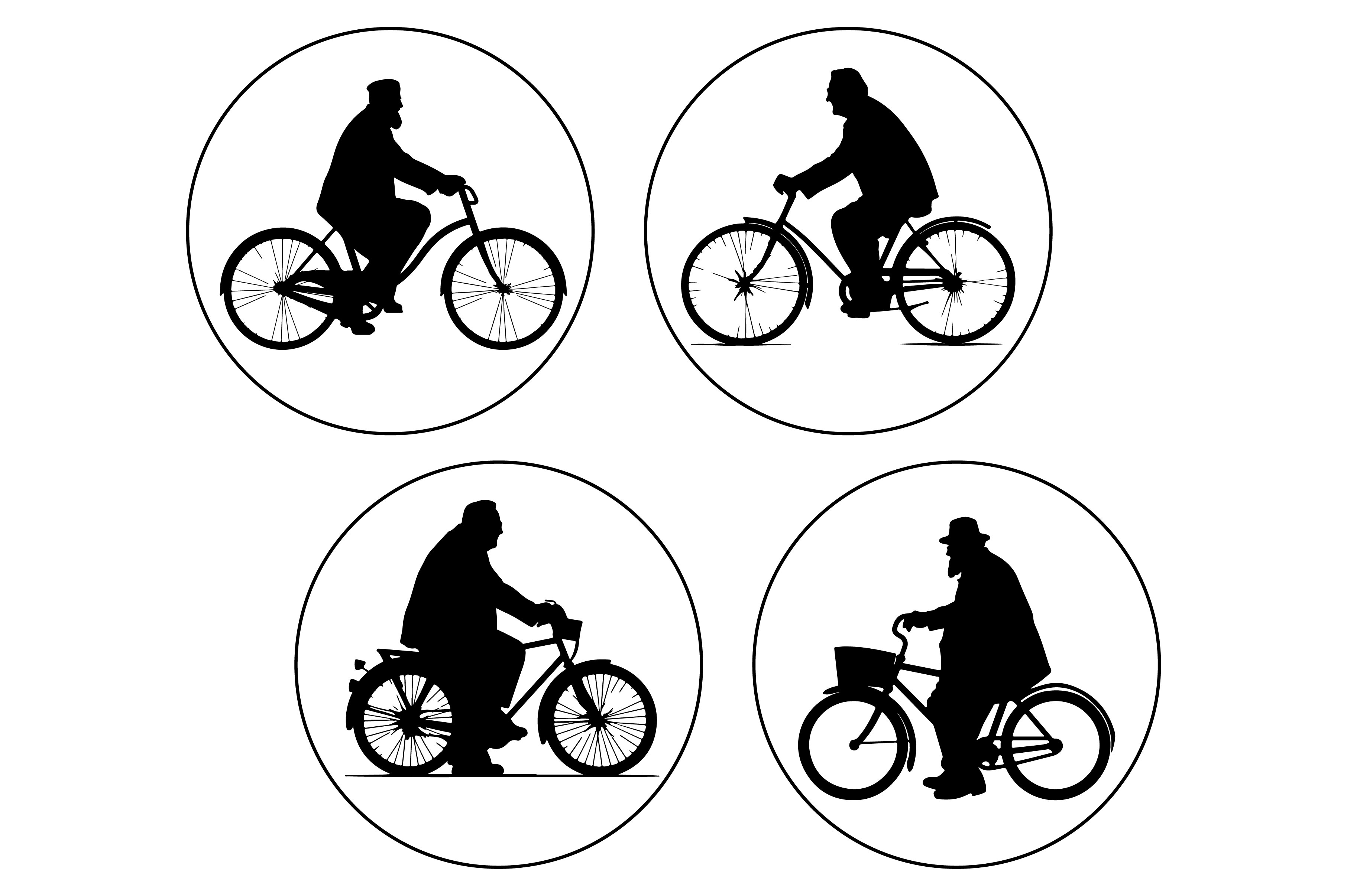 cycling silhouette vector graphic 1 355