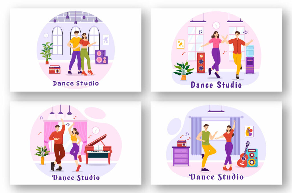 12 Dance Studio Illustration - MasterBundles