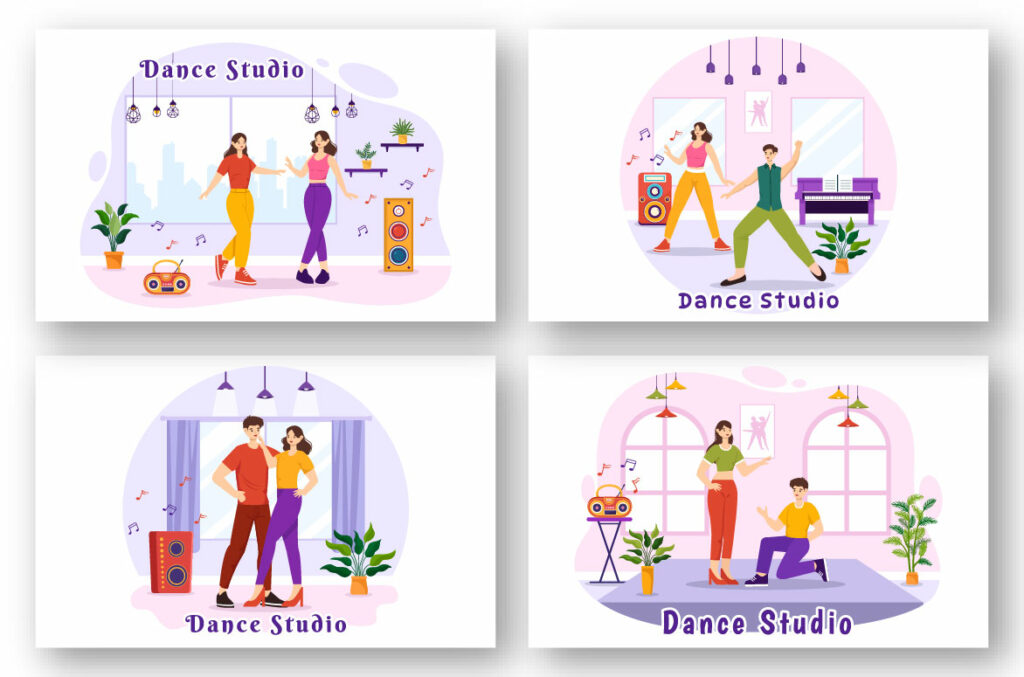 12 Dance Studio Illustration - MasterBundles