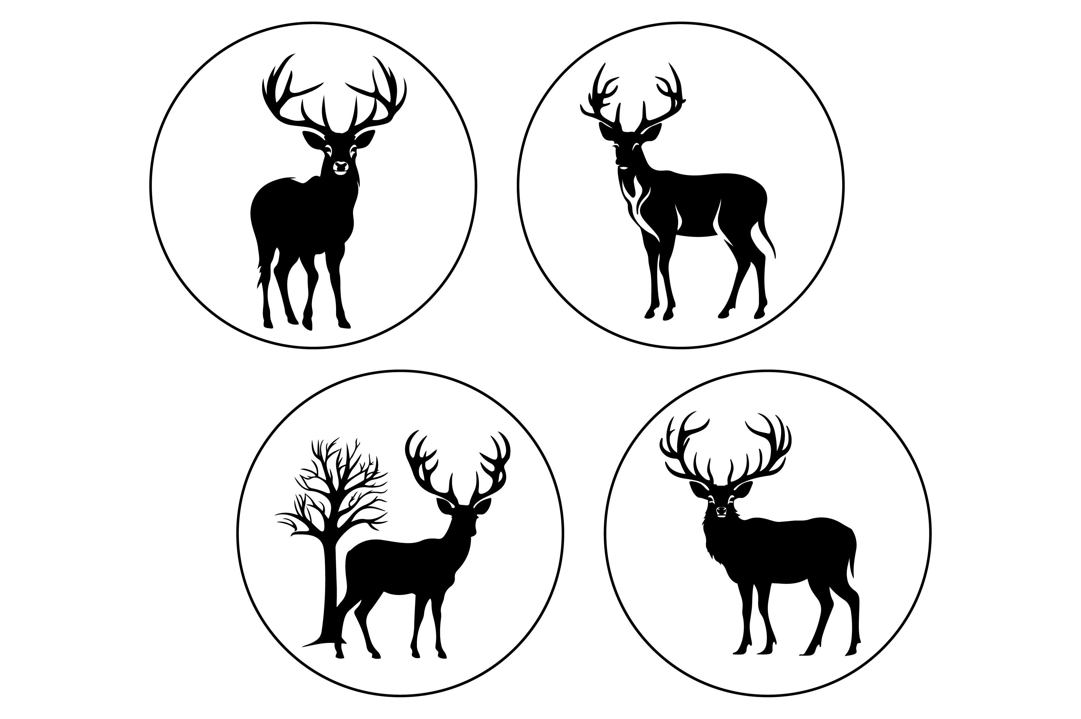 deer hunting silhouette vector graphic 1 383