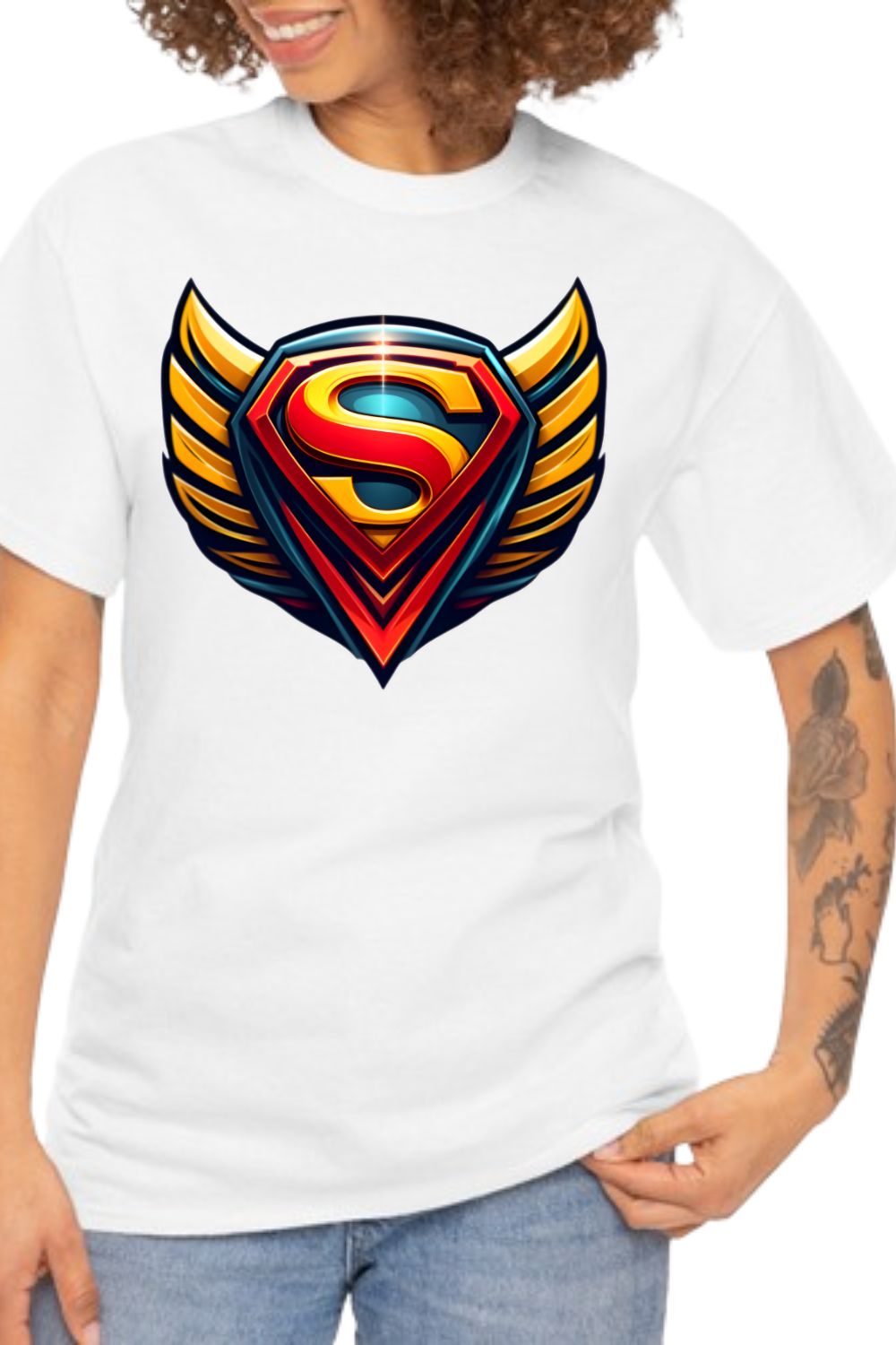 superhero T-shirt pinterest preview image.