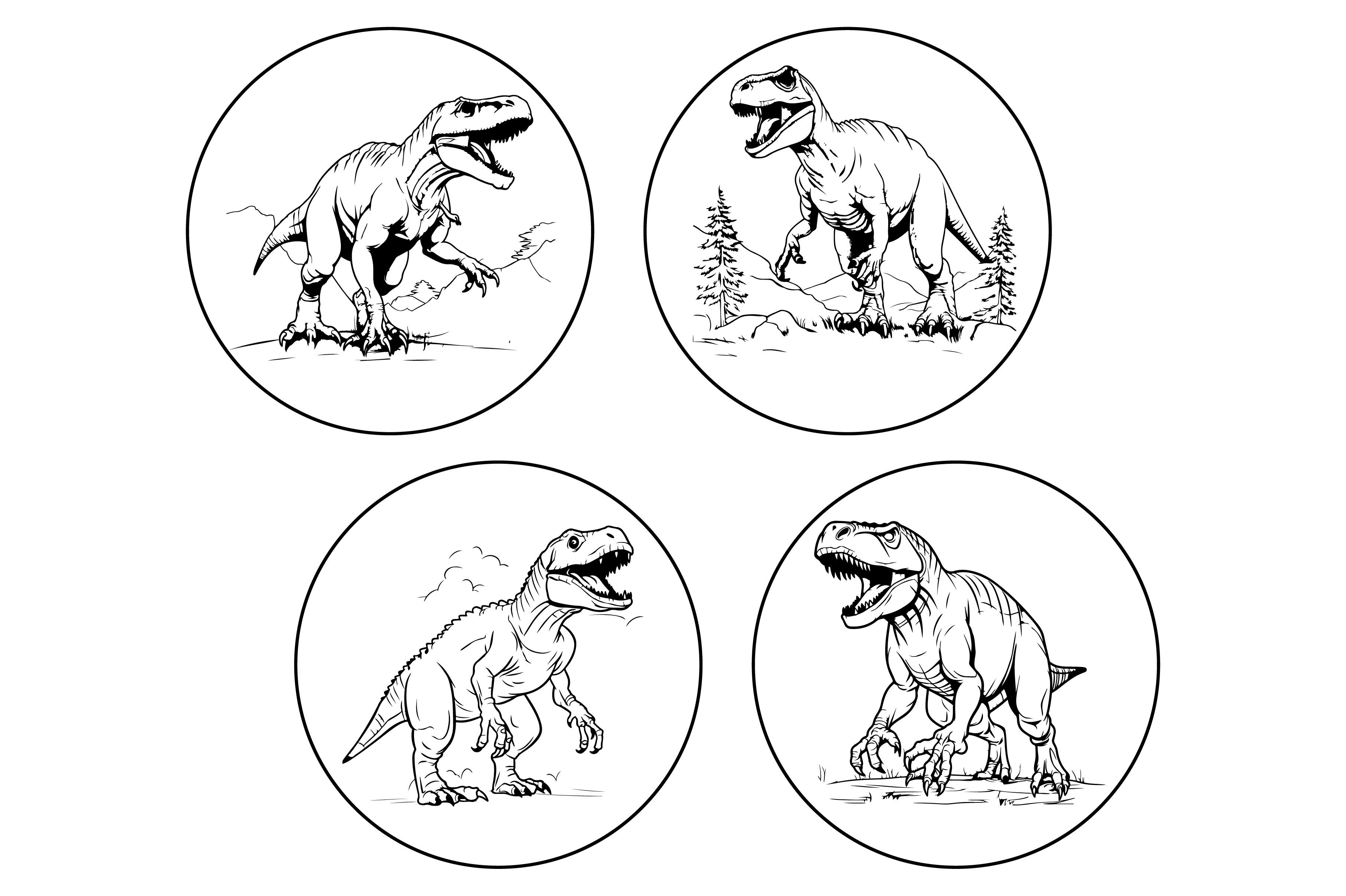 dinosaur t rex silhouette vector graphic 1 56