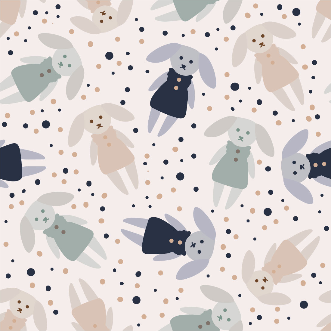 Dolls Seamless Pattern preview image.