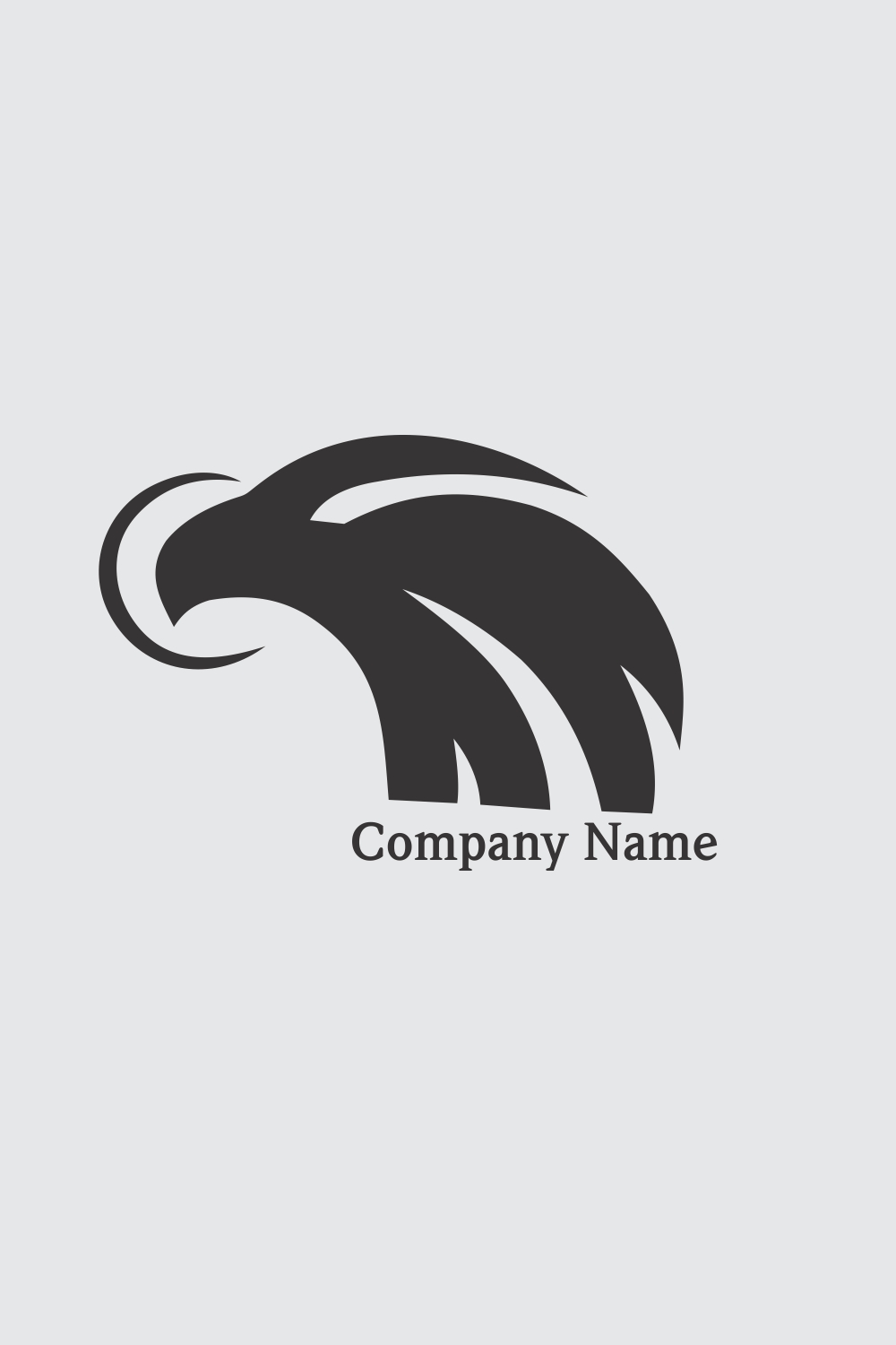 eagle logo template pinterest preview image.