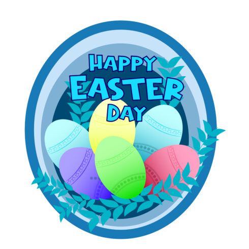 happy easter vector design cover image.