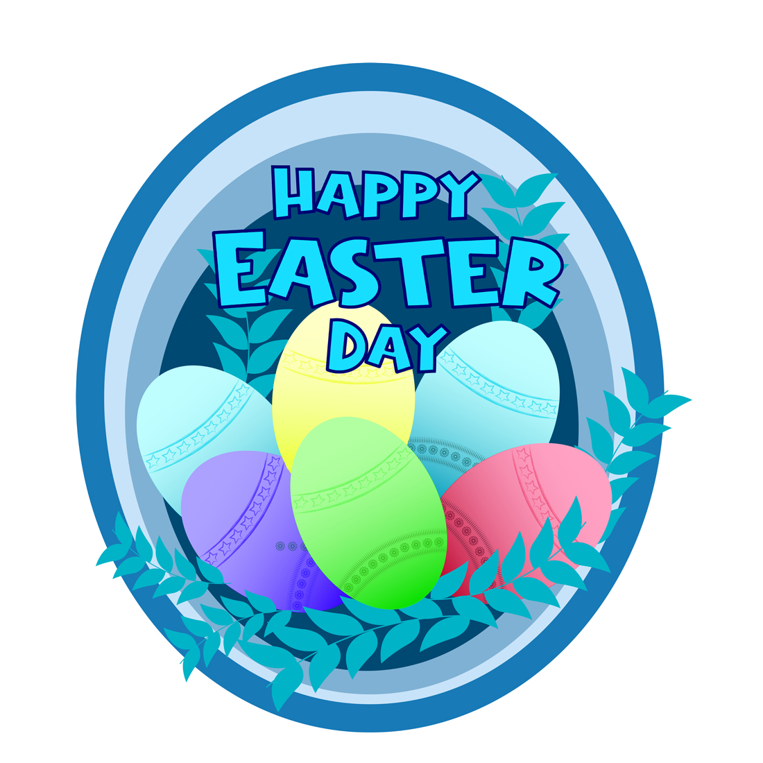 happy easter vector design preview image.